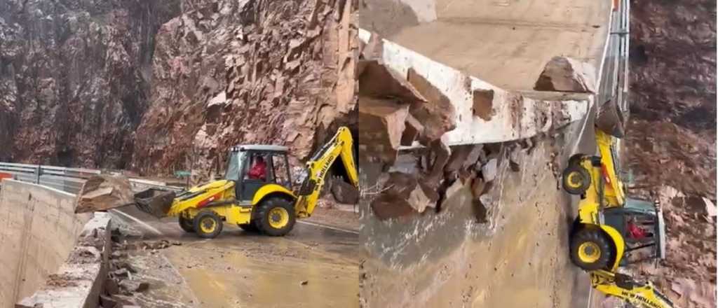 Video: así despejaron la ruta 7 por los derumbes en Alta Montaña