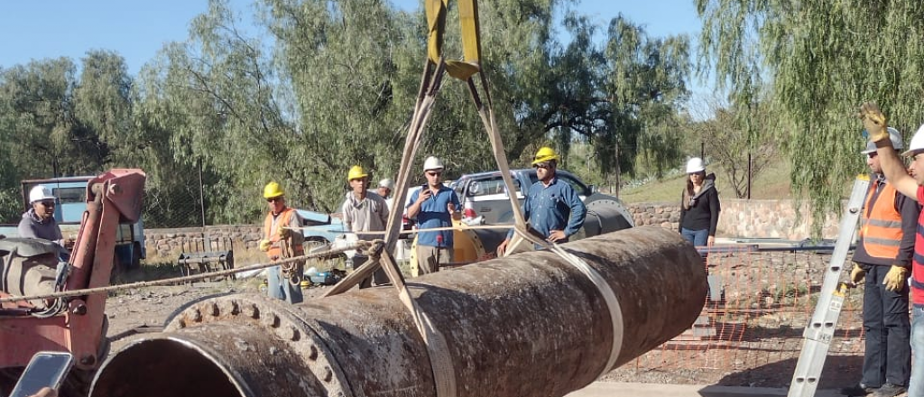 Corte de agua: avanzan los trabajos de Aysam en los acueductos de Mendoza