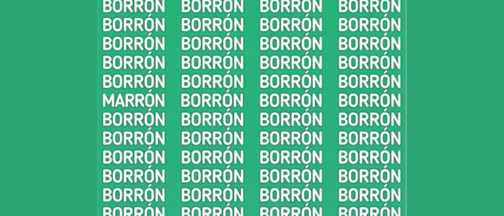 Sopa de letras: ¿podés encontrar la palabra "marrón" en segundos?