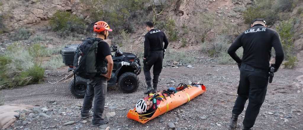 Video: dramático rescate de un ciclista en los Senderos de Chacras