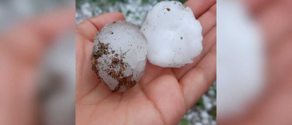 Fotos y videos: impresionante caída de granizo en San Rafael