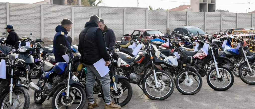 Quinto remate de vehículos en Guaymallén: esta vez solo motos