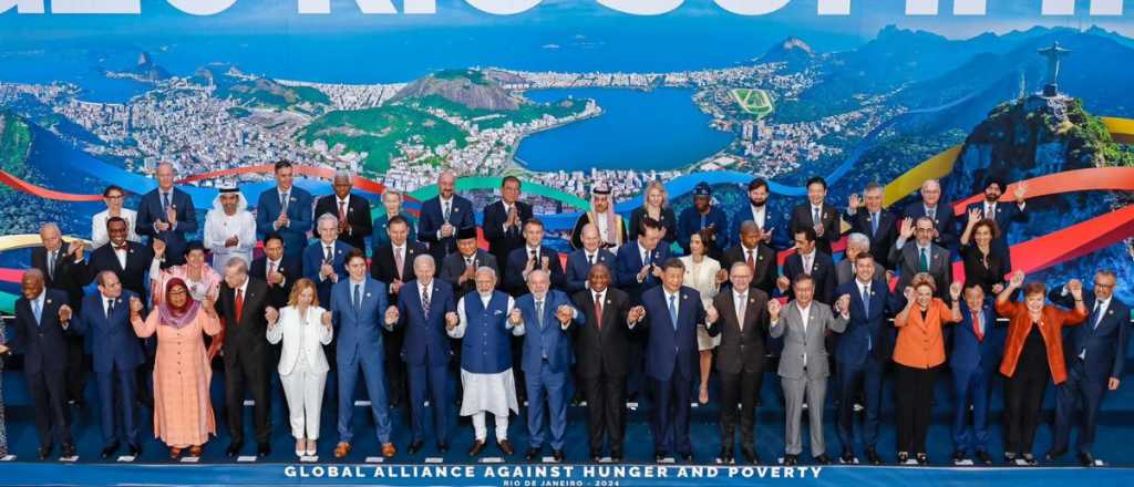 Milei no participó de la foto oficial en el cierre del G 20 en Brasil