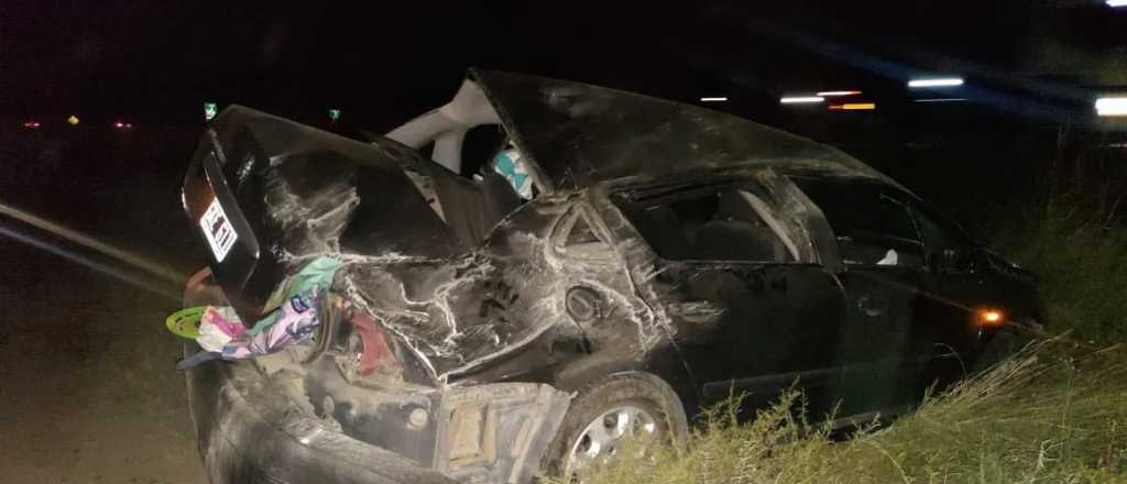 Una mujer sufrió un impresionante vuelco en ruta 7, a la altura de San Martín