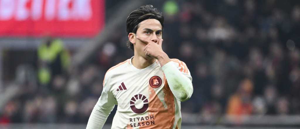 Video: volea espectacular y golazo de Dybala para el empate entre Roma y Milan