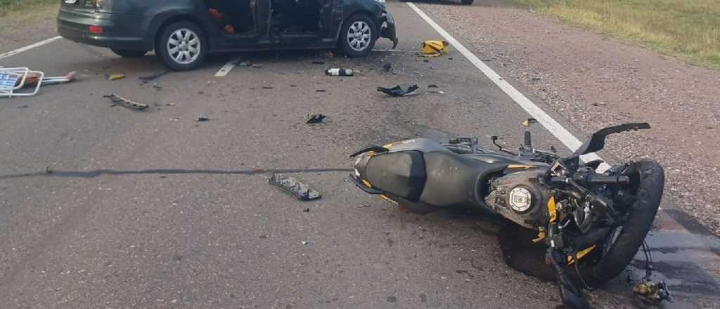 Murió un motociclista en un choque frontal en San Rafael