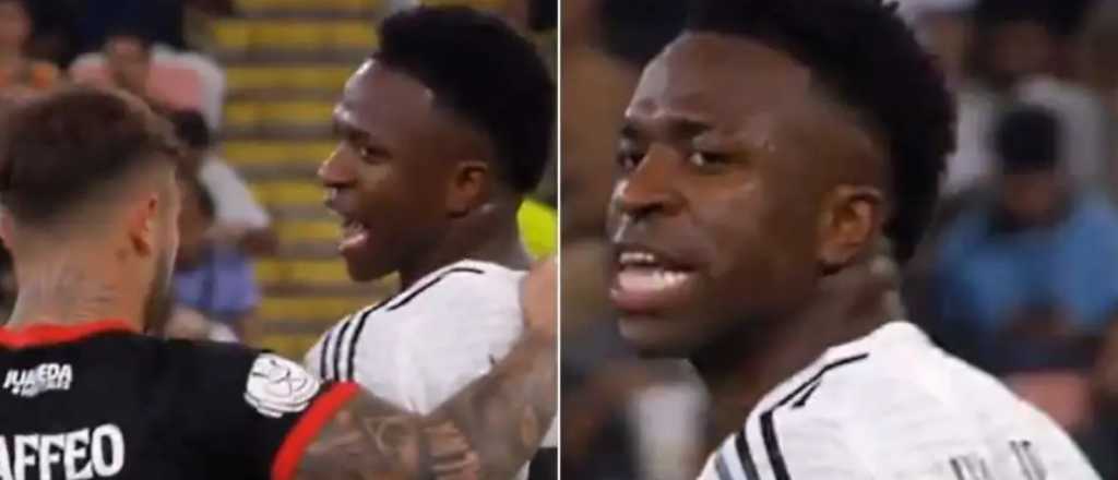 Esta frase indigna al fútbol: Vinicius a los gritos en la cara de un argentino