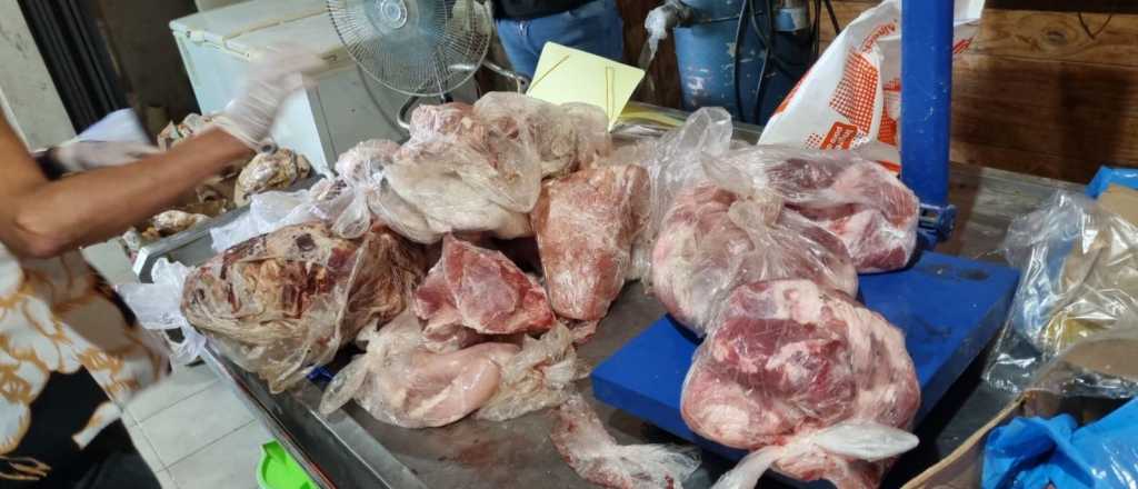 Carne podrida y mal olor: así es la carnicería trucha que hallaron en Rivadavia