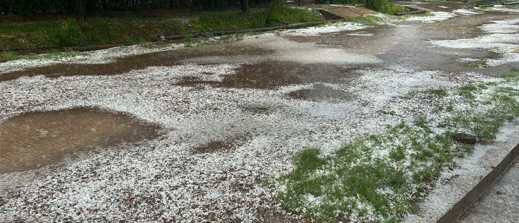 Fuerte tormenta de granizo en Luján: Vistalba, la zona más afectada