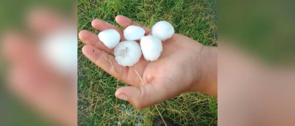 Fotos: fuerte tormenta y caída de granizo en Alvear