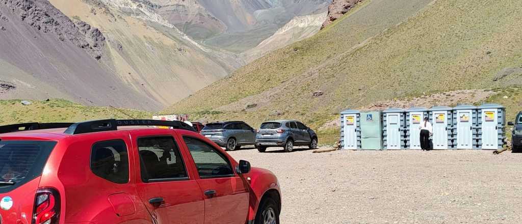 Instalaron baños químicos para quienes visiten el Parque Aconcagua