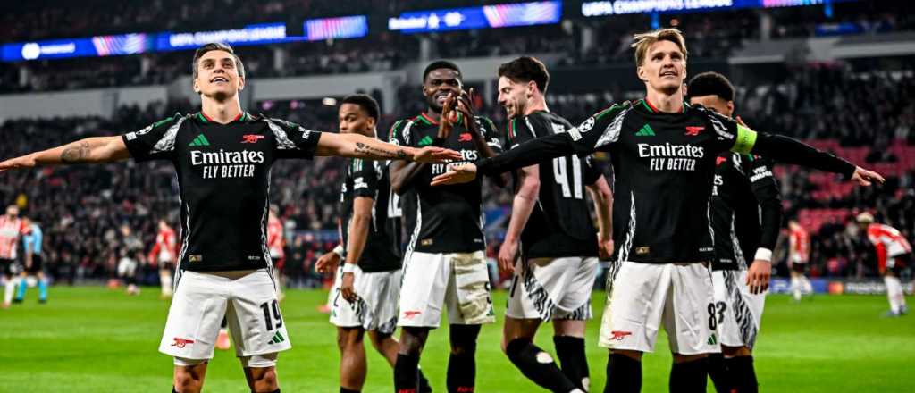 Dortmund no pudo con Lille y Arsenal goleó a PSV y puso un pie en cuartos