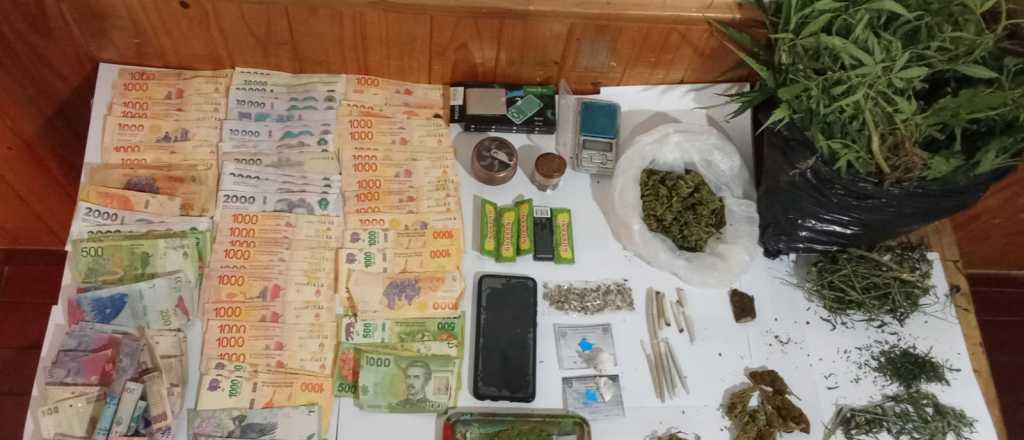 Detuvieron a un hombre con drogas, dinero y armas en Malargüe