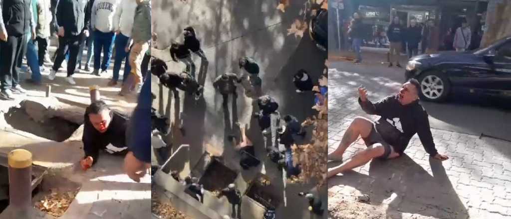 Videos: así fue la paliza que recibió el asaltante de la Galería Tonsa