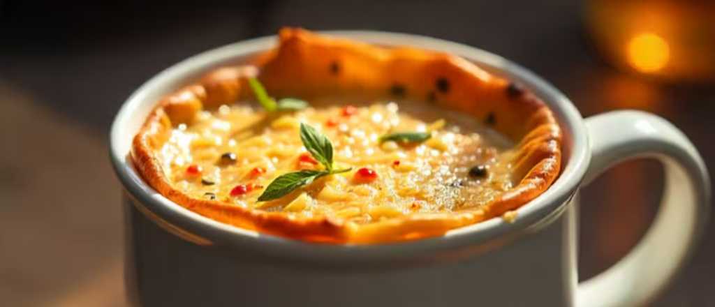 Tortilla de papas en taza: saludable y lista en solo 3 minutos en el microondas